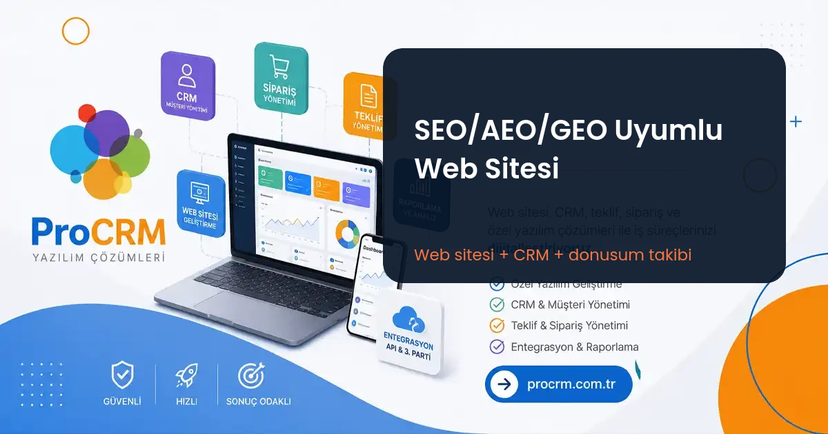 SEO/AEO/GEO Uyumlu Web Sitesi